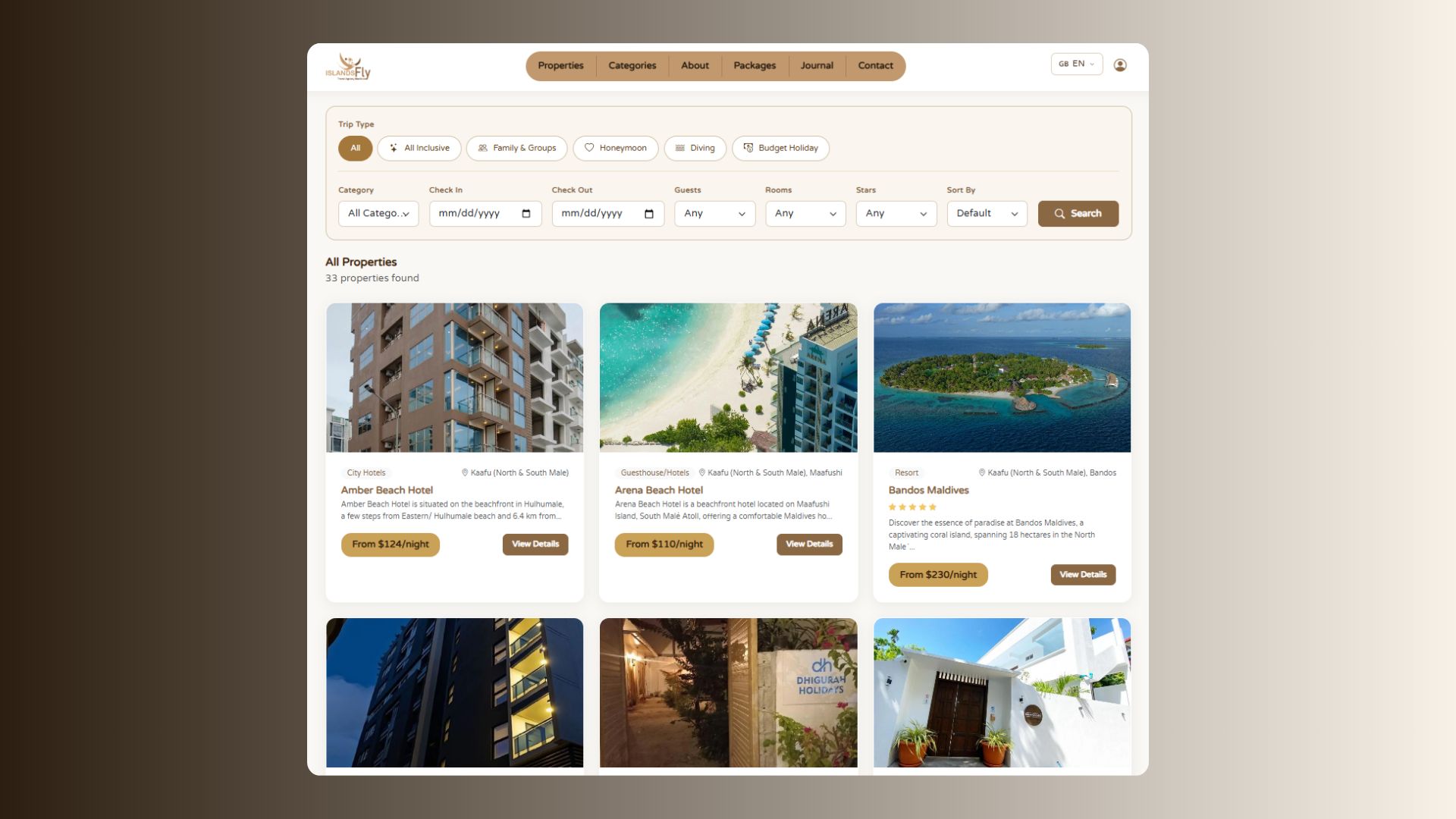 Online Travel Agency Platform screenshot